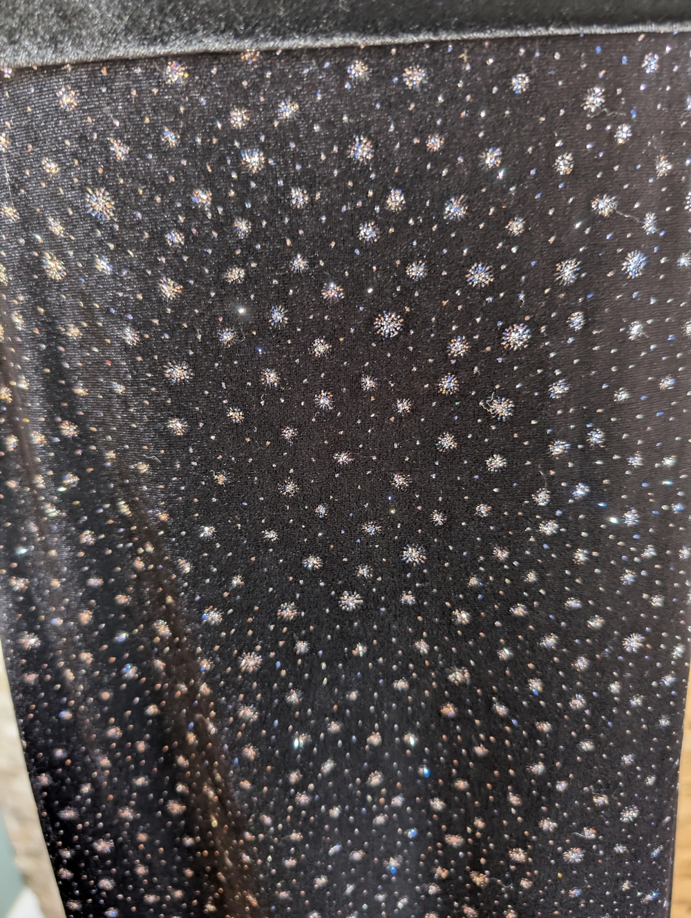 Vintage 90s Alex Evenings Velvet Constellation Sparkle Formal Gown USA Glam 14 - Picture 3 of 14